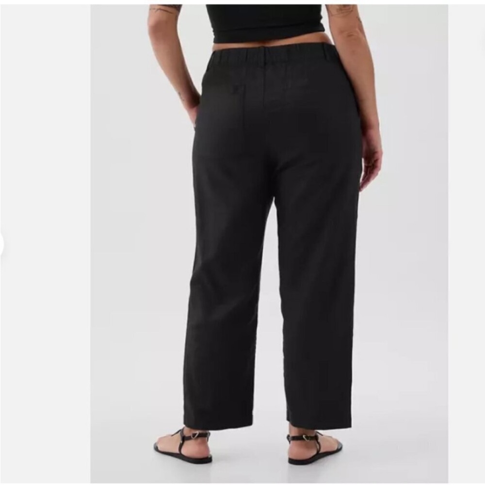 NWT! Gap Black High Rise Linen-Cotton Pull-On Pants - Multiple🩷 - Picture 5 of 14